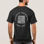 Qr Code And Custom Text Your Promotional T-shirt at Zazzle