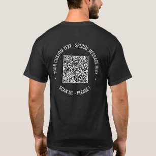 QR Code and Custom Text Your Promotional T-Shirt