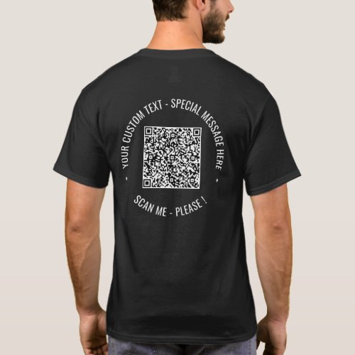 QR Code and Custom Text Your Promotional T_Shirt