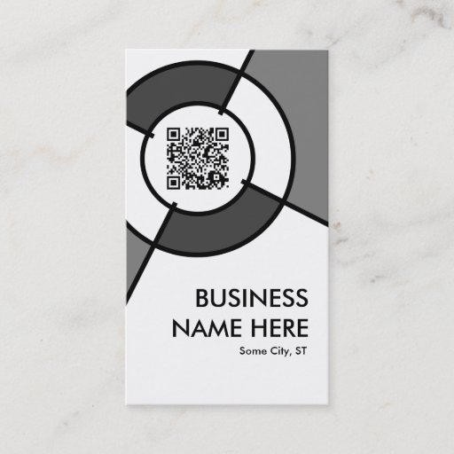 Customizable QR code and logo target Business Card