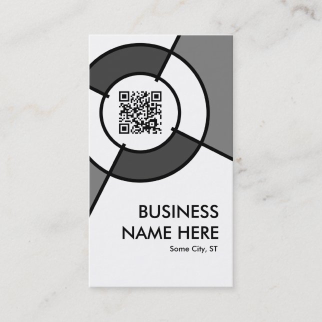 QR code and logo target Business Card (Front)