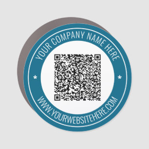 QR Code and Text Business Car Magnet Template