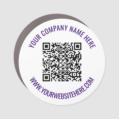 QR Code and Text Business Promotional Car Magnet