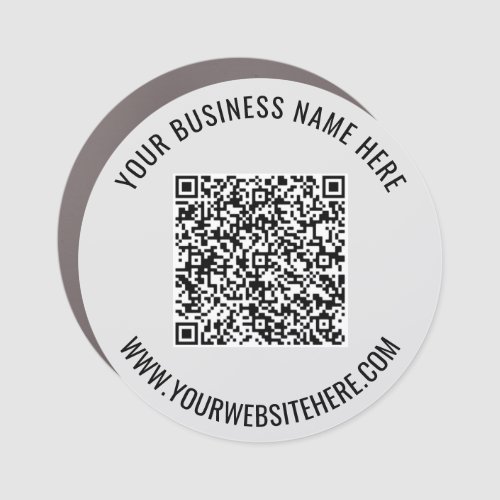 QR Code and Text Company Promotional Car Magnet