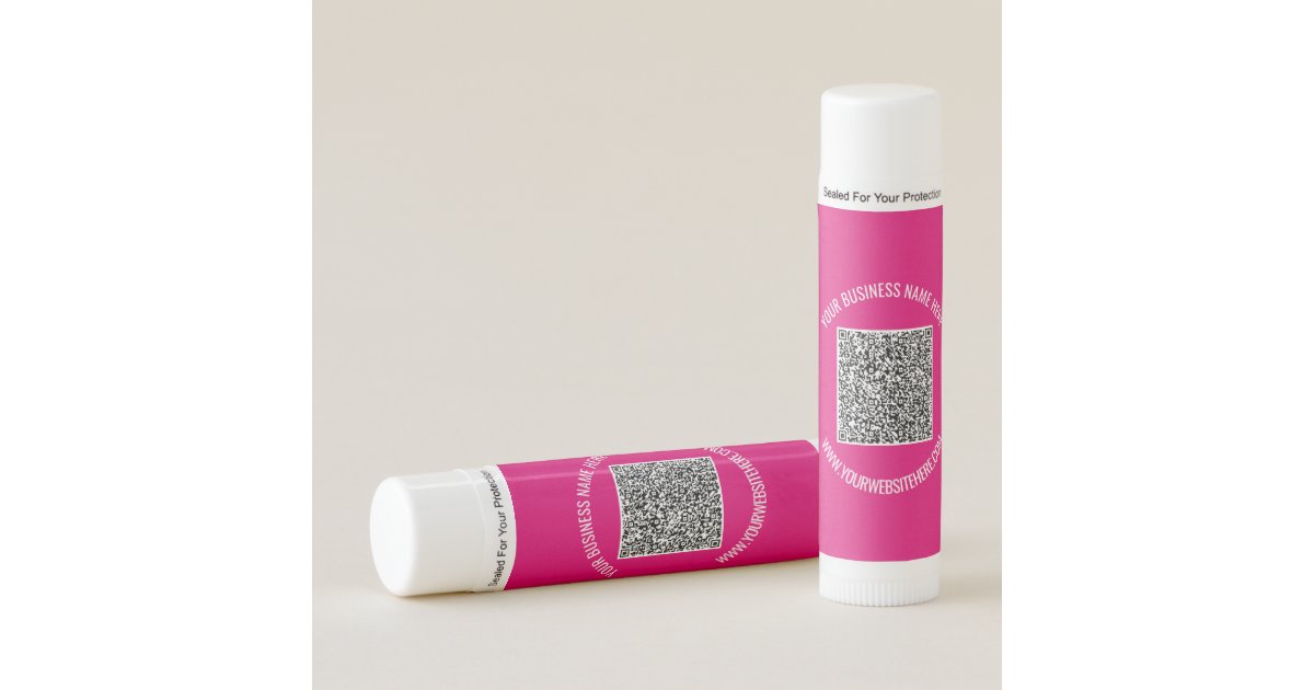 QR Code and Text Personalized Lip Balm Your Colors | Zazzle