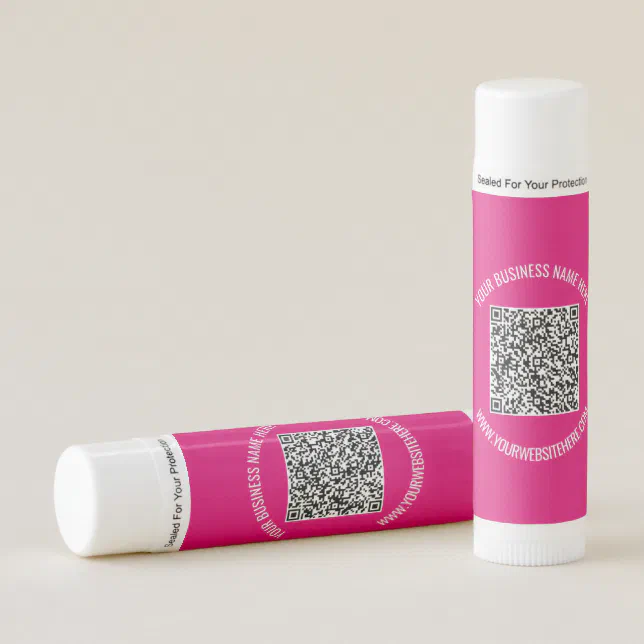 QR Code and Text Personalized Lip Balm Your Colors Zazzle