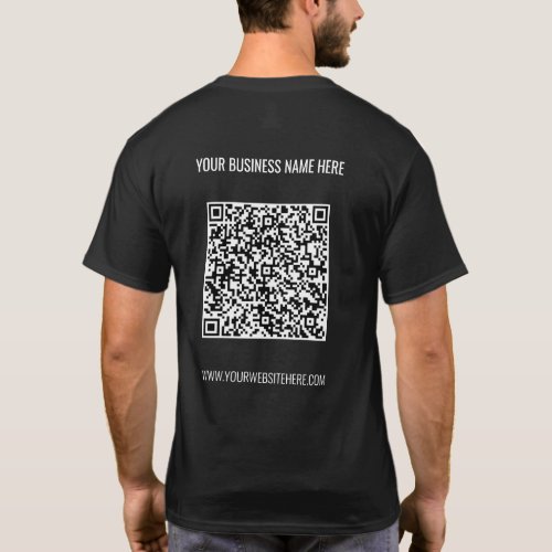 QR Code and Text Professional Personalized T_Shirt