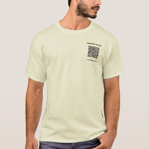 QR Code and Text Your Business Promotional T_Shirt