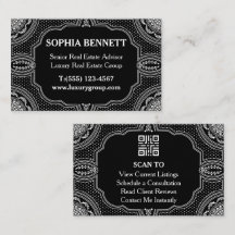 QR Code Art Deco Luxury Real Estate