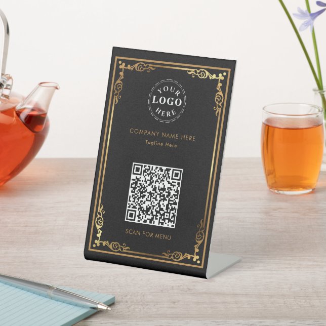 QR code attached Personalized Pedestal Sign (In SItu)