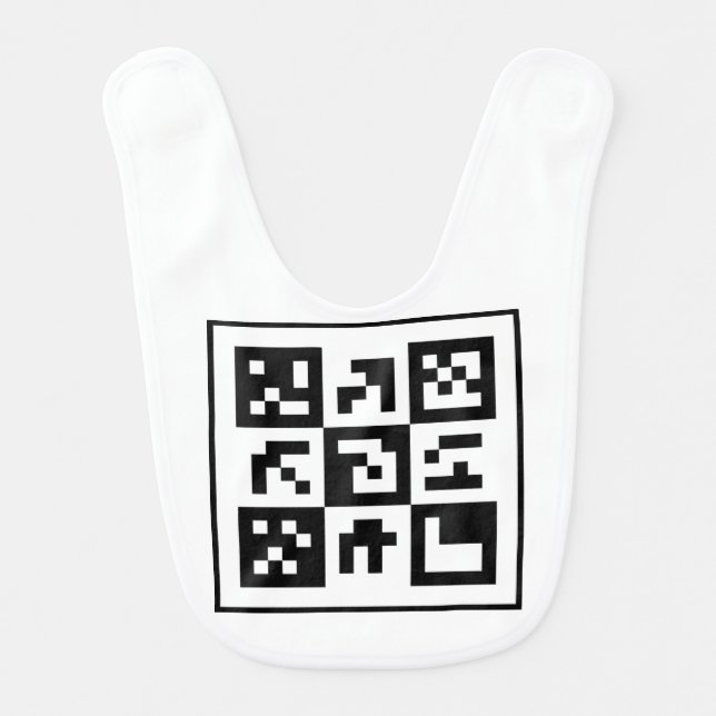 qr code baby bib (Front)