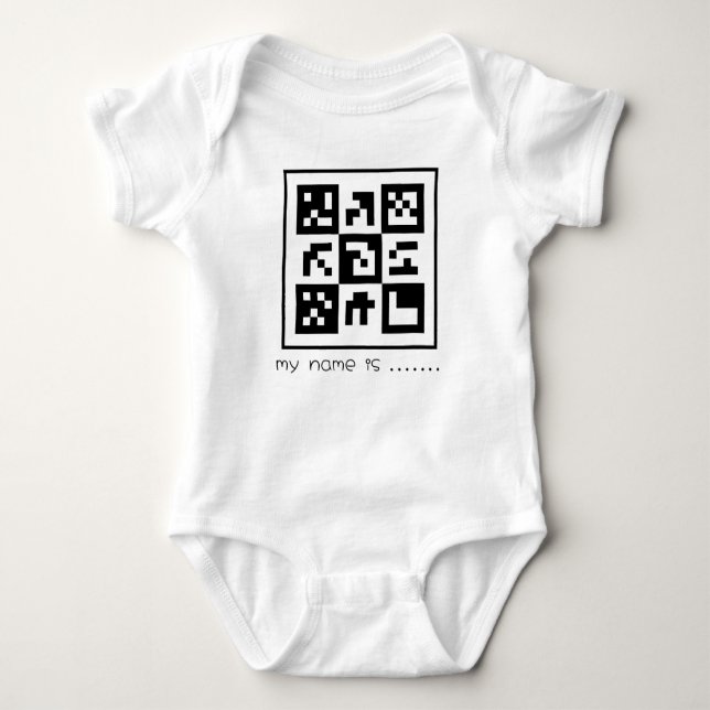 qr code baby bodysuit (Front)