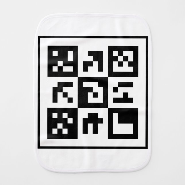 qr code baby burp cloth (Front)