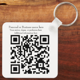 QR code Basic business Keychain