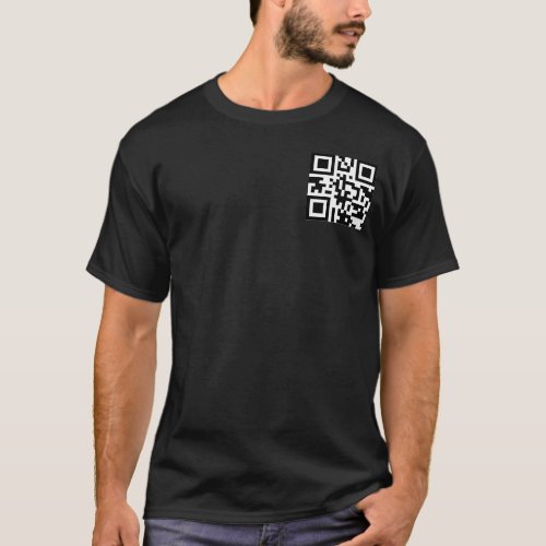 QR Code Basic Dark T_Shirt Template