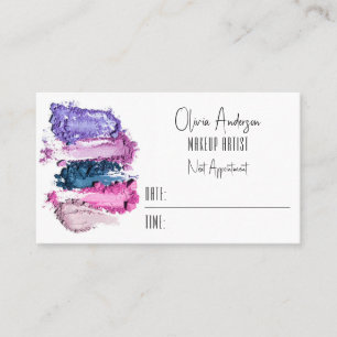 QR Code Beauty Swatch Makeup Artist Appointment Business Card