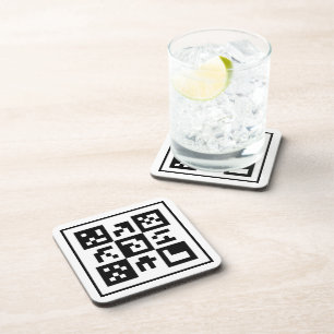 qr code beverage coaster