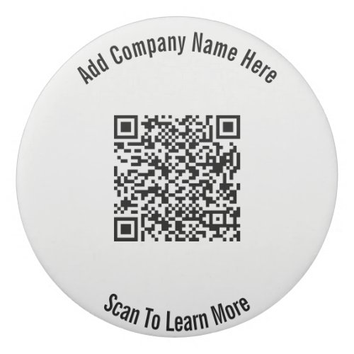 QR Code Black and White Business Template Eraser