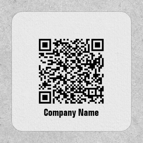QR Code Black and White Business Template Patch