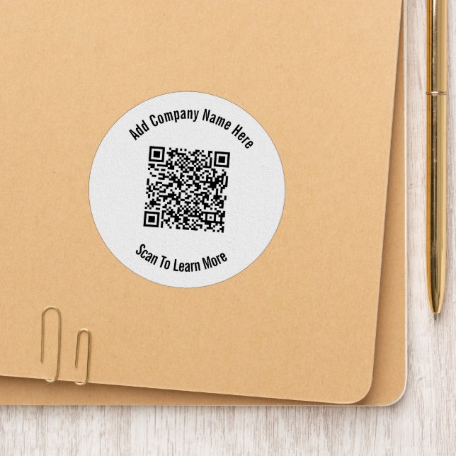 QR Code Black and White Business Template Patch (On Folder)