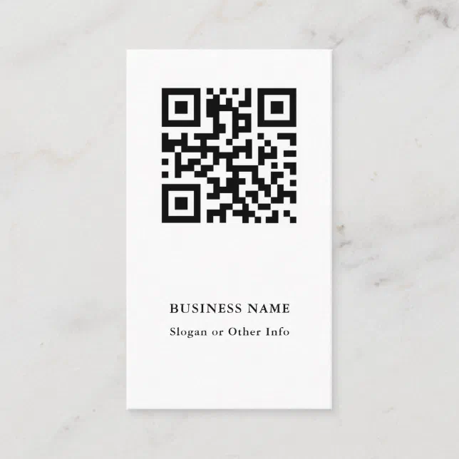QR Code Black and White Modern Business Card | Zazzle