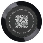 QR Code | Black Business Modern Professional USB Charging Station (Front)