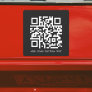 QR Code | Black Minimalist Modern Your Text Car Magnet
