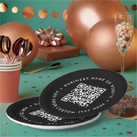 QR Code | Black Modern Business Corporate Event