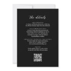 QR code Black Modern Elegant Photo Script Wedding