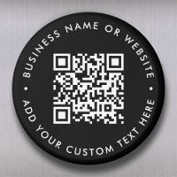 QR Code | Black Modern Minimalist Round