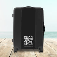 Qr Code Black Modern Stylish Virtual Contact Lost Luggage at Zazzle