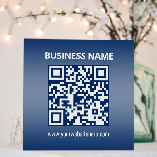 QR Code Blue (or any color) Gradient Foam Board