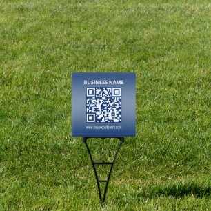 QR Code Blue (or any color) Gradient Sign