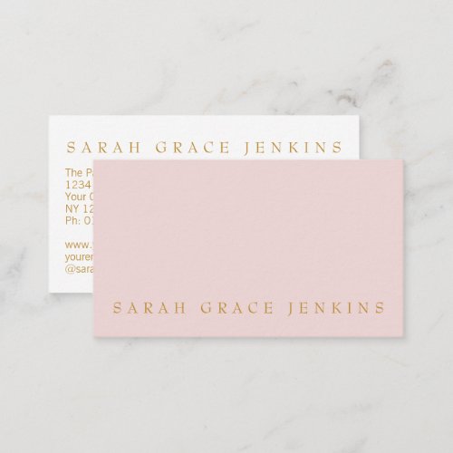 QR Code Blush Gold Business Card