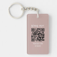 QR Code Blush Pink Business Cards Your Logo
