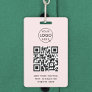 QR Code | Blush Pink Business Logo Professional Badge