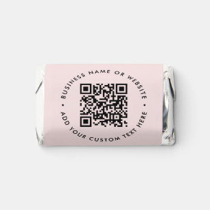 QR Code Blush Pink Feminine Modern Professional Hershey's Miniatures