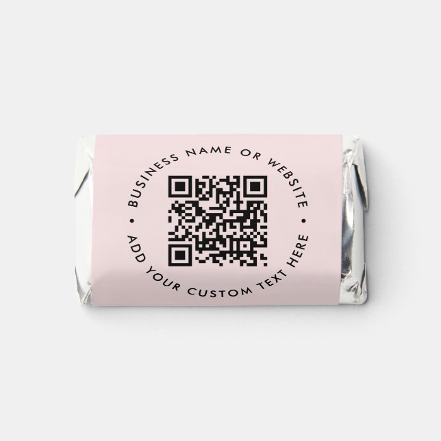 QR Code | Blush Pink Feminine Modern Professional Hershey's Miniatures (Front)
