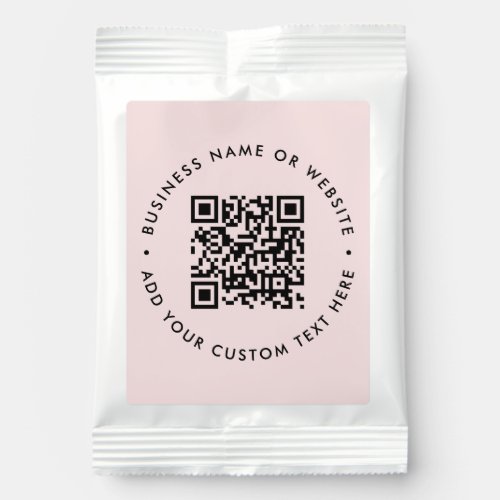 QR Code  Blush Pink Feminine Modern Professional Hot Chocolate Drink Mix
