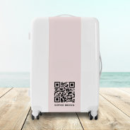 Qr Code Blush Pink Feminine Scannable Contact Lost Luggage at Zazzle