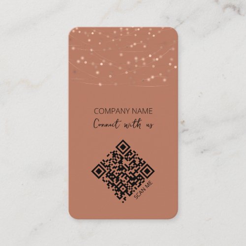 QR Code Boho Connect With Us Business Card