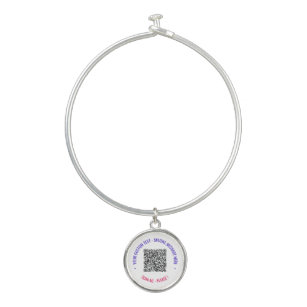 QR Code Bracelet Scan Info Custom Text and Colors