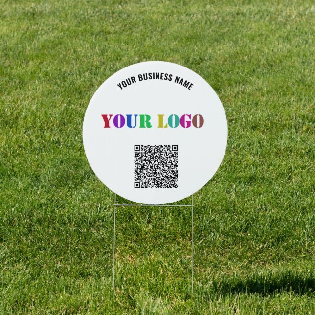 QR Code Branded Business Promotional Outdoor Sign (Insitu)