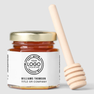 Qr Code Branded Corporate Event Business Logo Honey Jar Favors