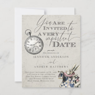 QR Code Budget Vintage Alice in Wonderland Wedding