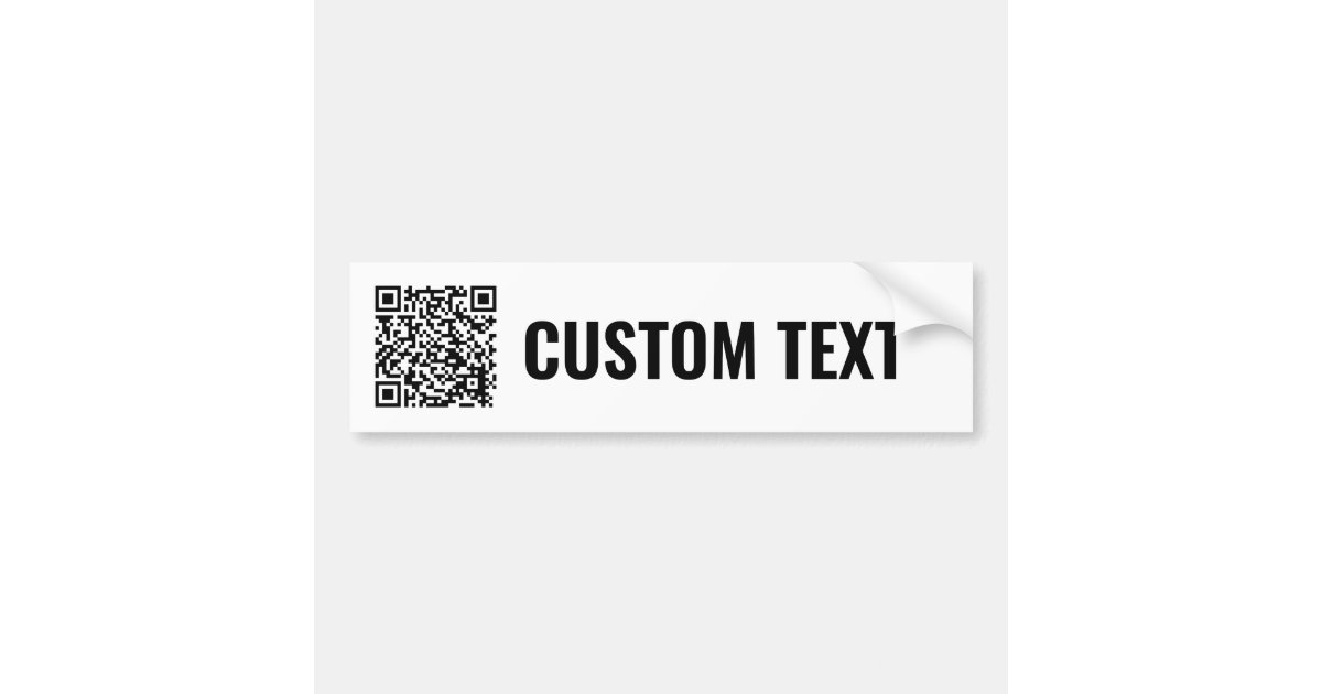 QR Code Bumper Sticker Zazzle