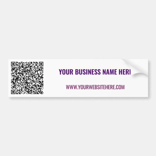 QR Code Bumper Sticker with Custom Text and Colors
