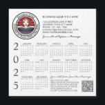 QR Code Business 2025 Calendar Logo<br><div class="desc">Business 2025 Calendar Logo Magnetic Card. Add your logo, name, business name or professional title, address, phone number, email address, website address, and short business tag line. Customize the QR Code with your url (QR Code is shown in charcoal gray but can be customize to any color). Find matching products...</div>