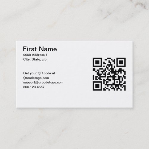 QR code business card