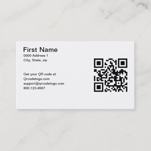 Customizable QR code business card